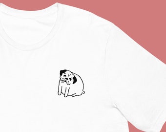 Puggy | Pug Dog T Shirt | Dog Mom Dad Graphic Tee Unisex | Pug Lover Gift Shirt