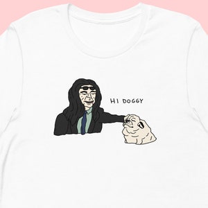 Hallo Hündchen | Der Raumfilm | Tommy Wiseau T-Shirt | Bad Movie Graphic Tee Unisex Bekleidung Rundhalsausschnitt