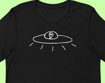 UFO Alien Spaceship T Shirt Unisex