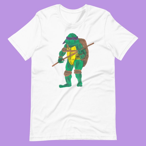 Tee Luv Men's Distressed Teenage Mutant Ninja Turtles Cartoon Shirt (S)