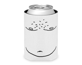 Man Boobs | Can Cooler Koozie Cozie | Regular & Skinny Cans | Beer Seltzer