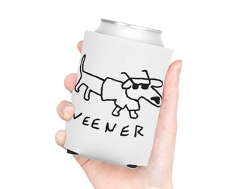 Weener Dog | Cool Dog Can Cooler Koozie Cozie | Regular & Skinny Cans | Beer Seltzer