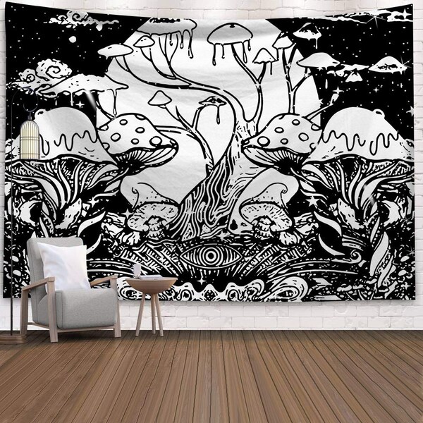 Black and White Tapestry Etsy
