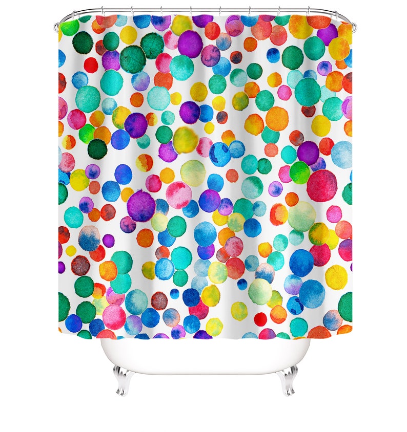 Bright Colors Shower Curtain Special Bath Decoration | Etsy