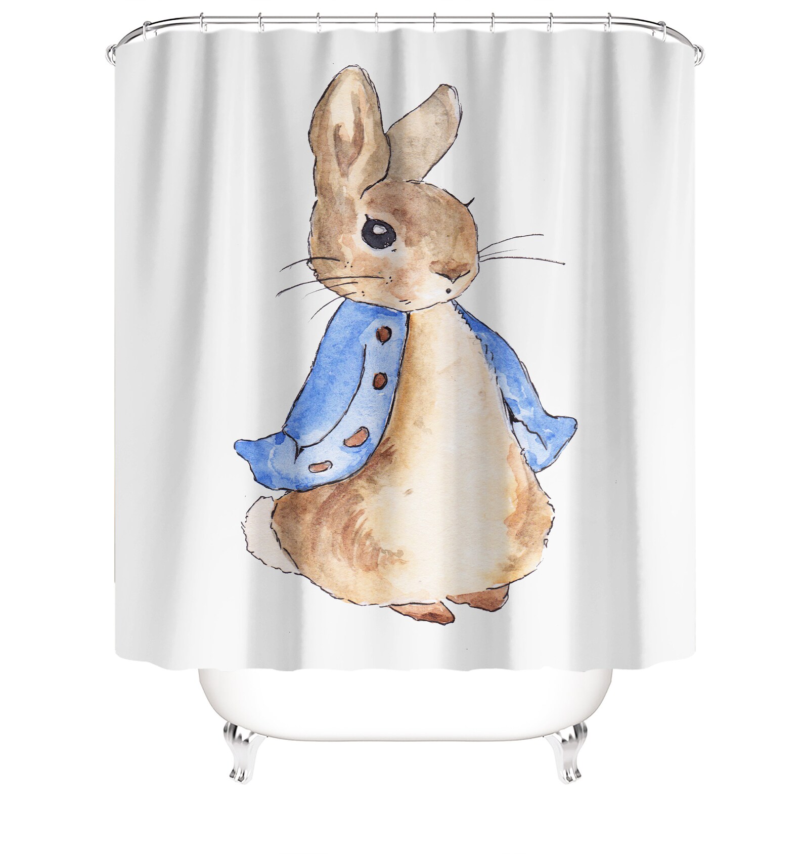 Cute Bunny Painting Bath Decor Home Decoration Tub Decor Etsy