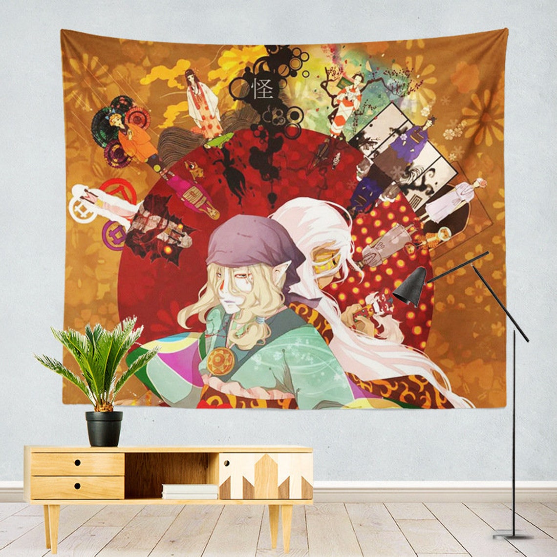 Japanese Wall Hanging Anime Character Wall Hanging Etsy