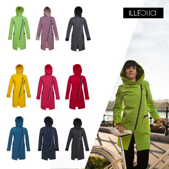 Yellow Raincoat Women Plus Size Coat to 2XL Breathable Raincoat for Women Women s Raincoat for Biking Asymmetric Water Repellent Coat Etsy UK