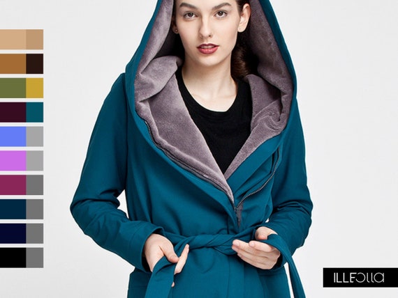 Teal wintercoat, lined wintercoat, hooded windbreaker, Turquoise  parka