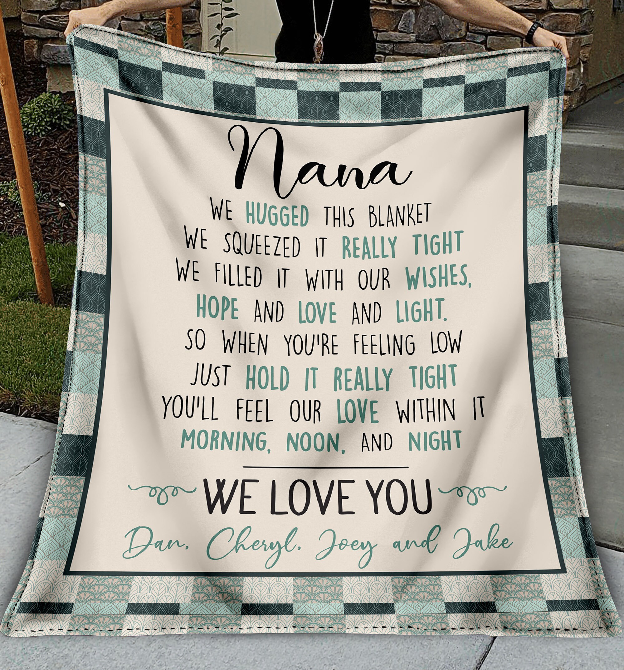 Personalized Grandma Blanket Nana Blanket Customized Etsy