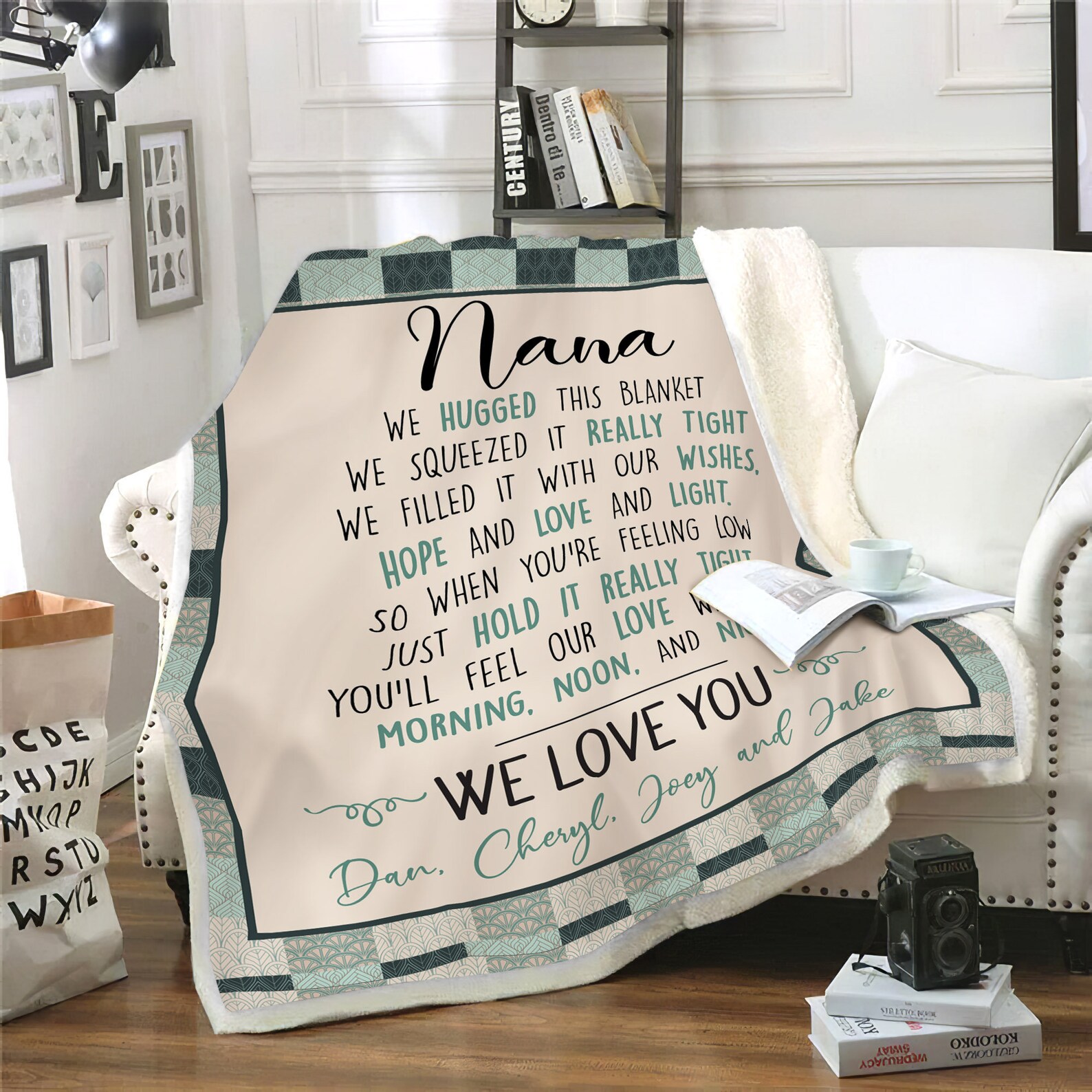 Personalized Grandma Blanket Nana Blanket Customized Etsy