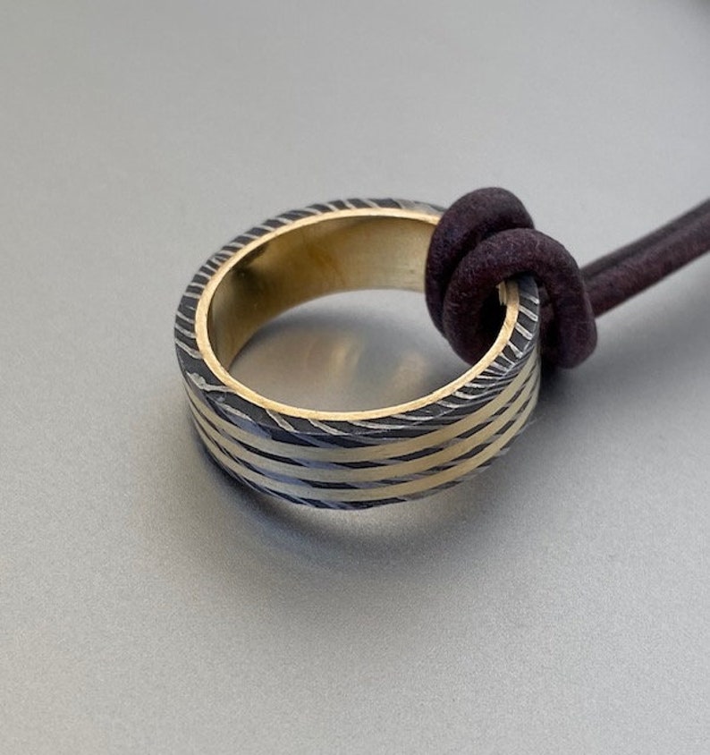 Custom Made Damascus Pendant Necklace Four Steels and Three Etsy