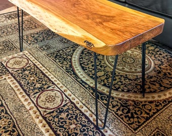 Unique Walnut Live Edge Coffee Table | Handmade Beauty