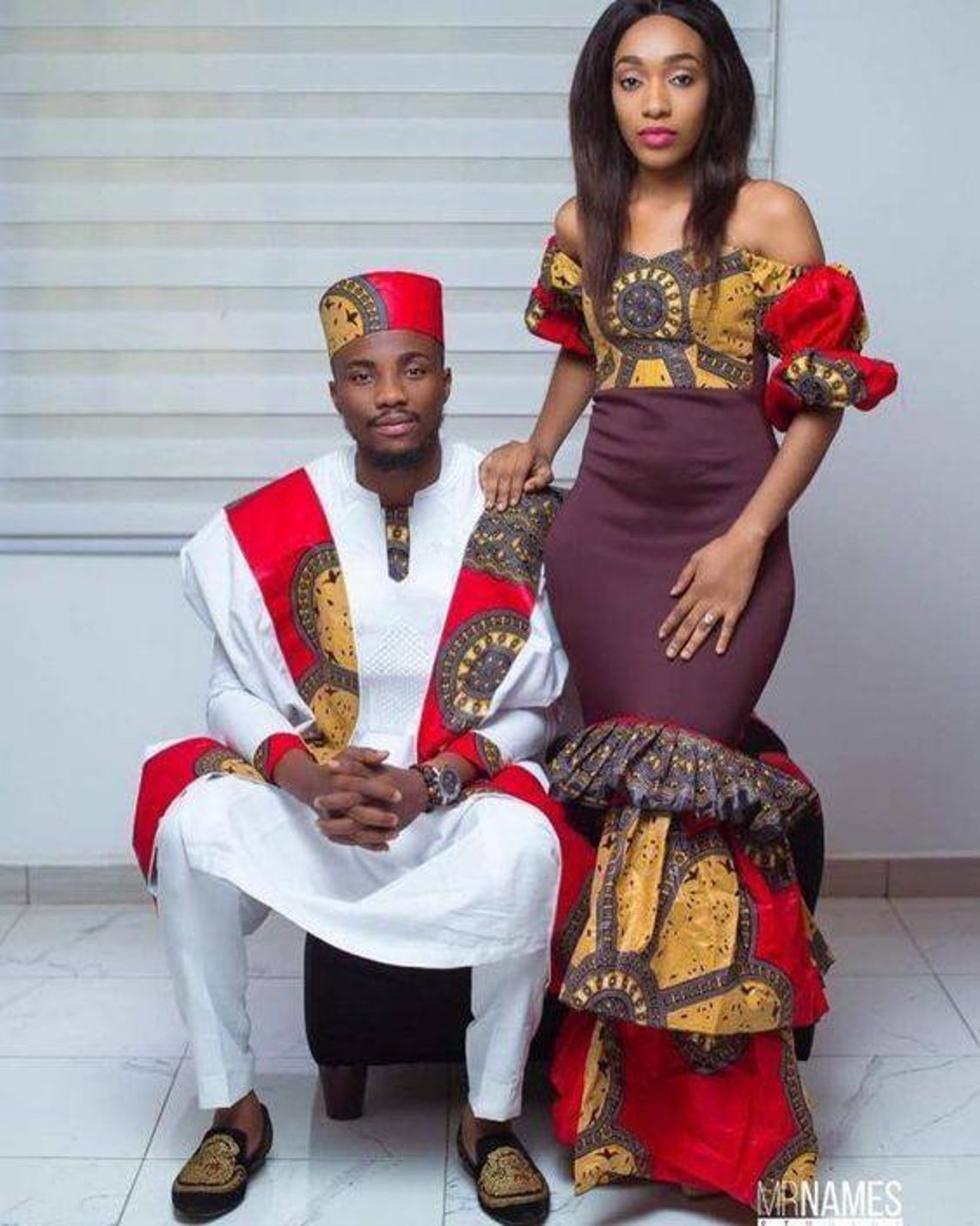 African Matching Outfitafrican Couples Outfitafrican Wedding Etsy 
