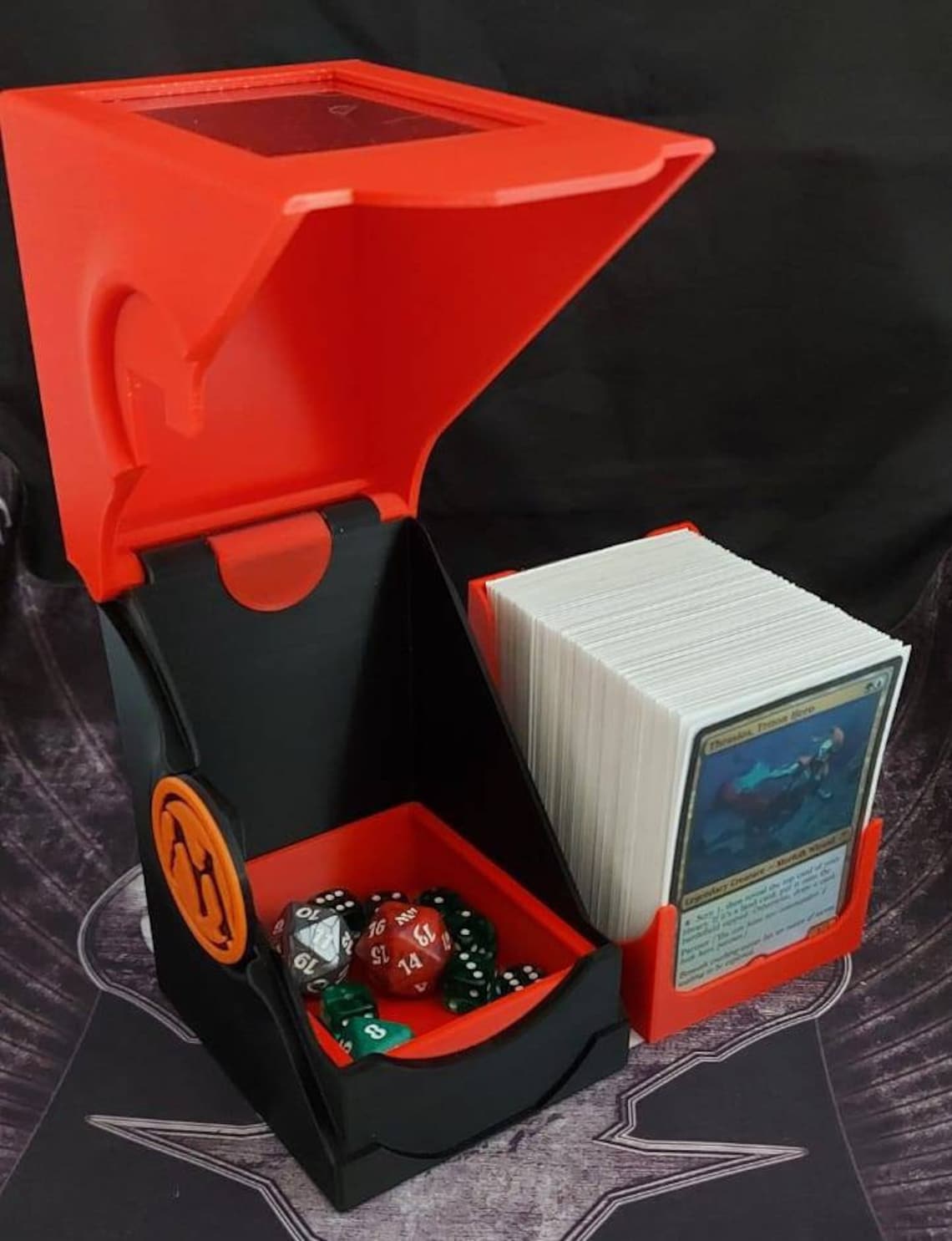 Double Sleeve Commander Deck Box With Clear Window & Locking Etsy