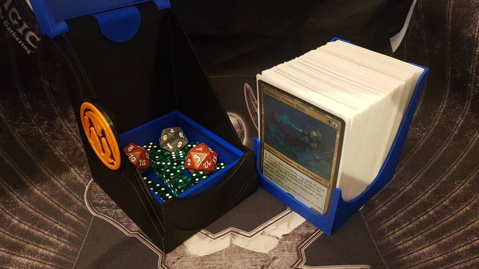 Double Sleeve Commander Deck Box with locking mechanism Etsy