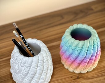 3D Printed Pencil Cup | PuffPod Desk Organizer for Gaming & Office