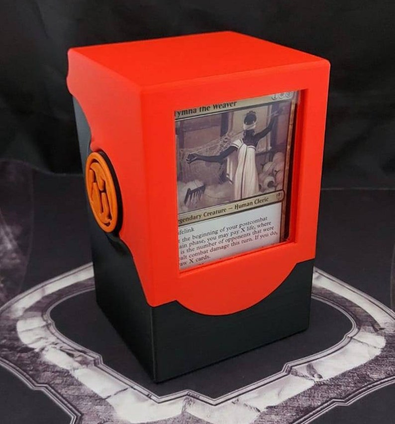 STL ONLY Single Sleeved Commander Deck Box with Clear Window Etsy