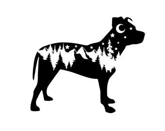 Pitbull decal, Adventure Pitbull decal, Pitty Adventure dog sticker, Pitty permanent decal/bumper sticker, PNW, bully breed
