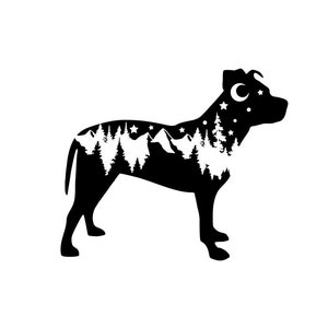 Pitbull decal, Adventure Pitbull decal, Pitty Adventure dog sticker, Pitty permanent decal/bumper sticker, PNW, bully breed