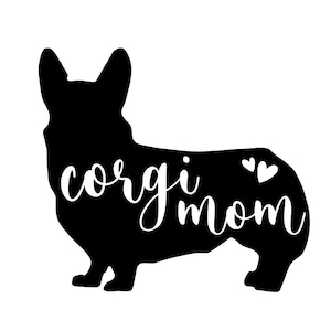 Corgi Mom decal, Corgi Dog Mom bumper sticker, dog mom, dog sticker, permanent decal/bumper sticker, Corgi dog mom decal, PNW
