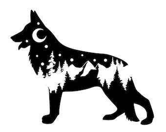 german shepherd vinyl decals