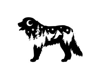 Adventure Bernese Mountain Dog decal, Bernese nature bumper sticker, dog sticker, decal/bumper sticker, Bernese dog decal, PNW