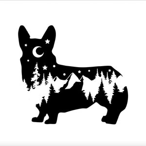 Adventure Corgi decal, Corgi nature bumper sticker, dog mom, dog sticker, permanent decal/bumper sticker, Corgi decal, PNW