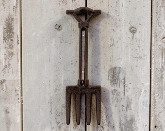 Termómetro de hierro fundido, diseño de horquilla