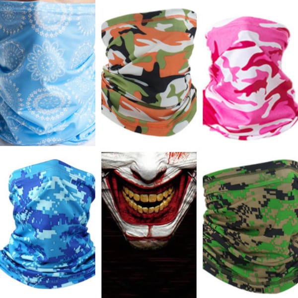 Assorted Tube Face Mask | Neck Gaiter | Cycling Bandana | Snood | Breathable Scarf | Multifunctional Headband | Winter For Men Women Unisex