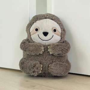 Tope de puerta con forma de perezoso, tope de puerta de peluche con peso.