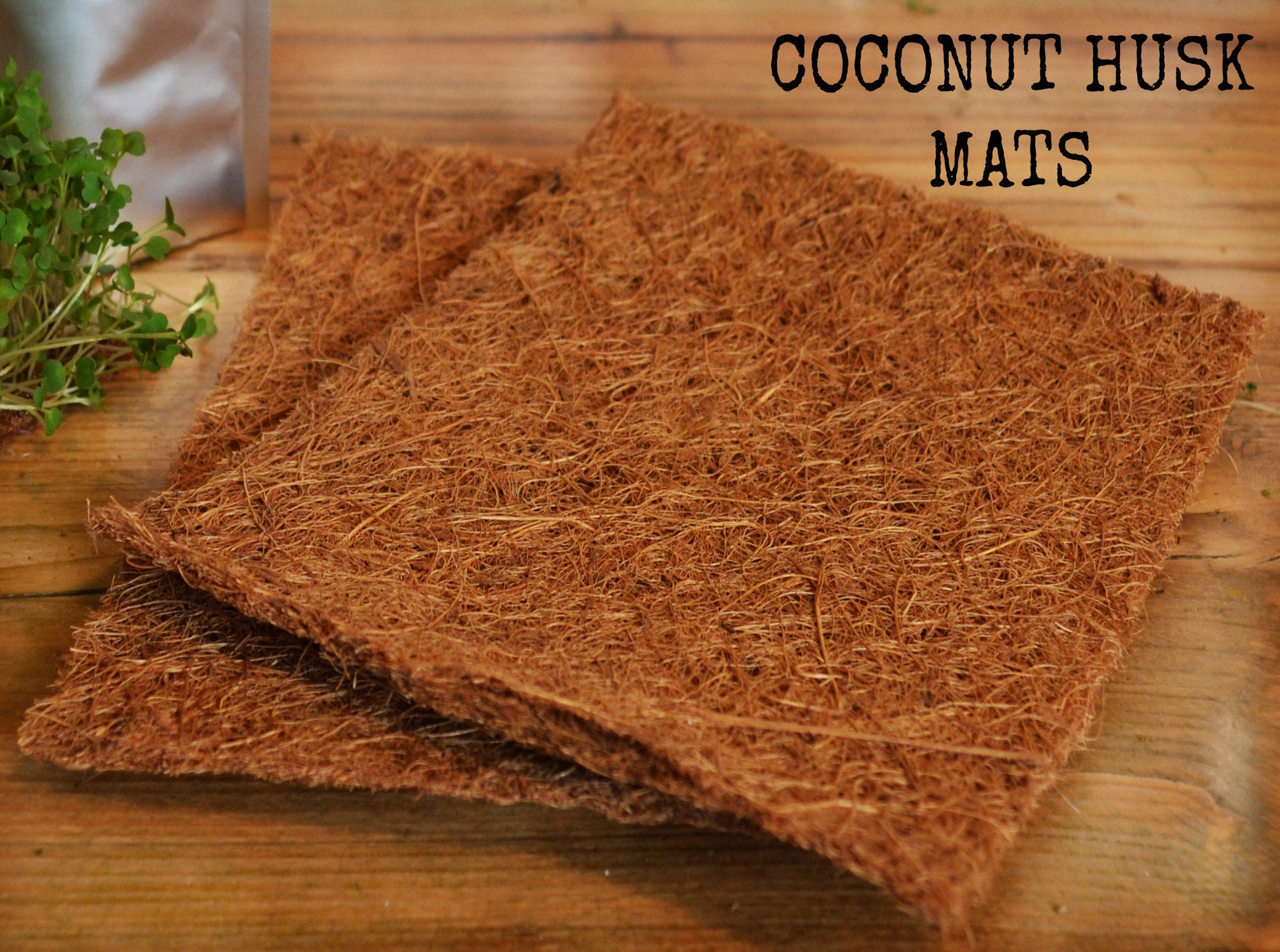 Microgreen Coconut Husk Natural Biodegradable Fibre Growing Mats
