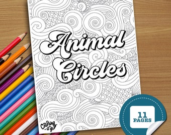 Animal Coloring Pages | Printable Coloring Pages | Adult Coloring Pages | Instant Download PDF