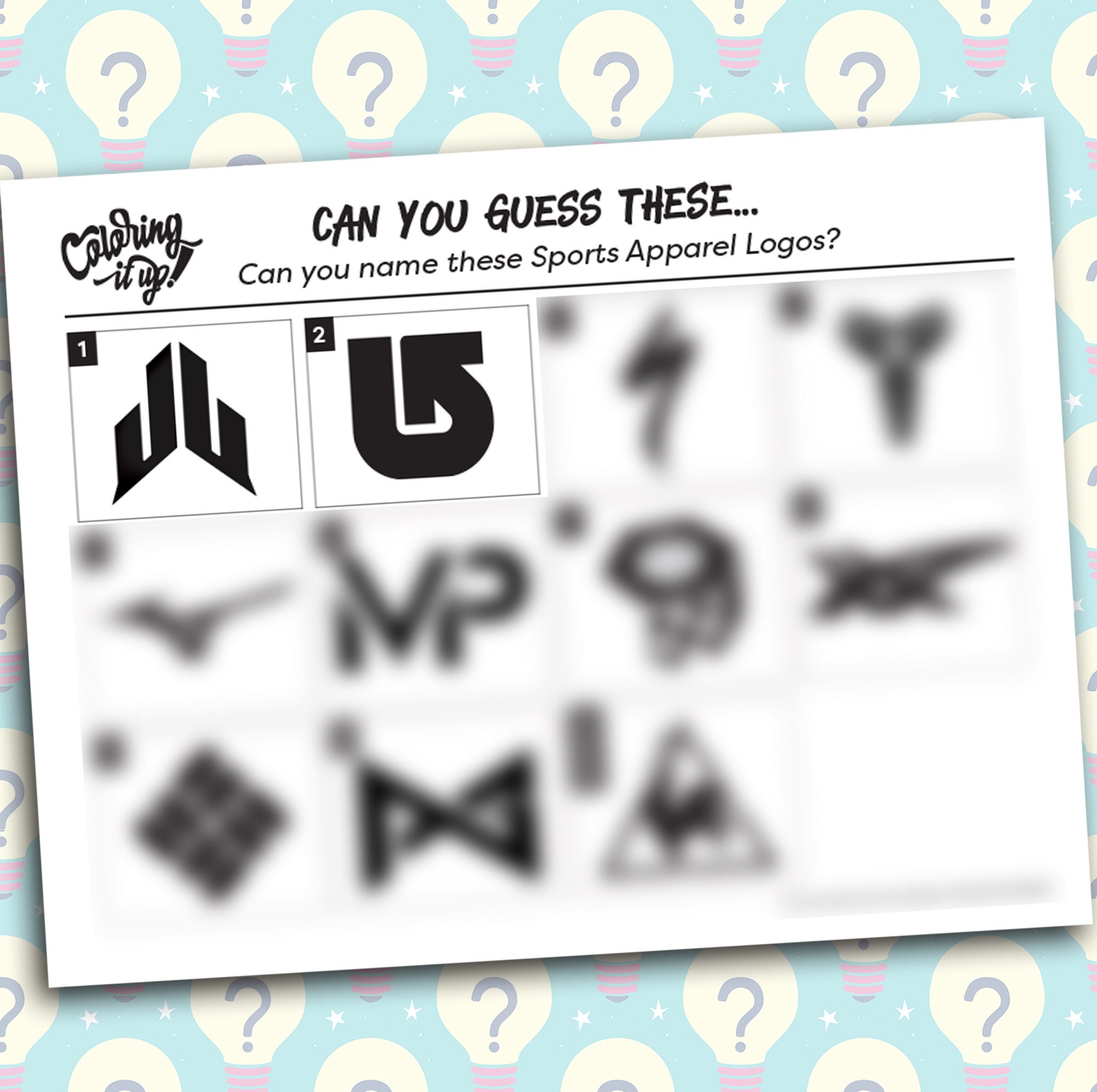 can you guess these trivia sports apparel logos family etsy australia