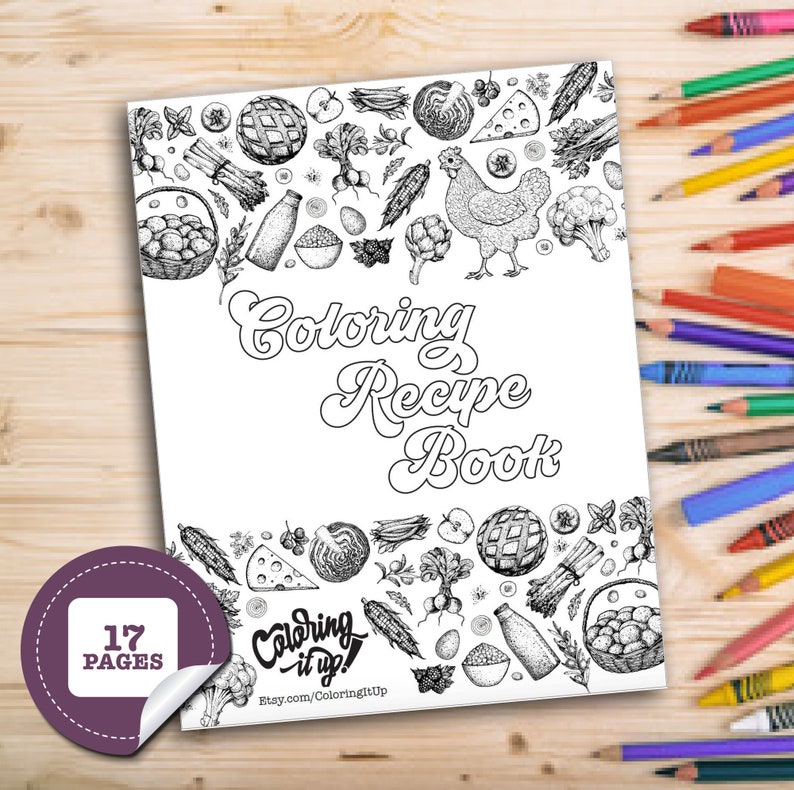 Coloring Recipe Book Printable Coloring Pages Adult Coloring Pages ...