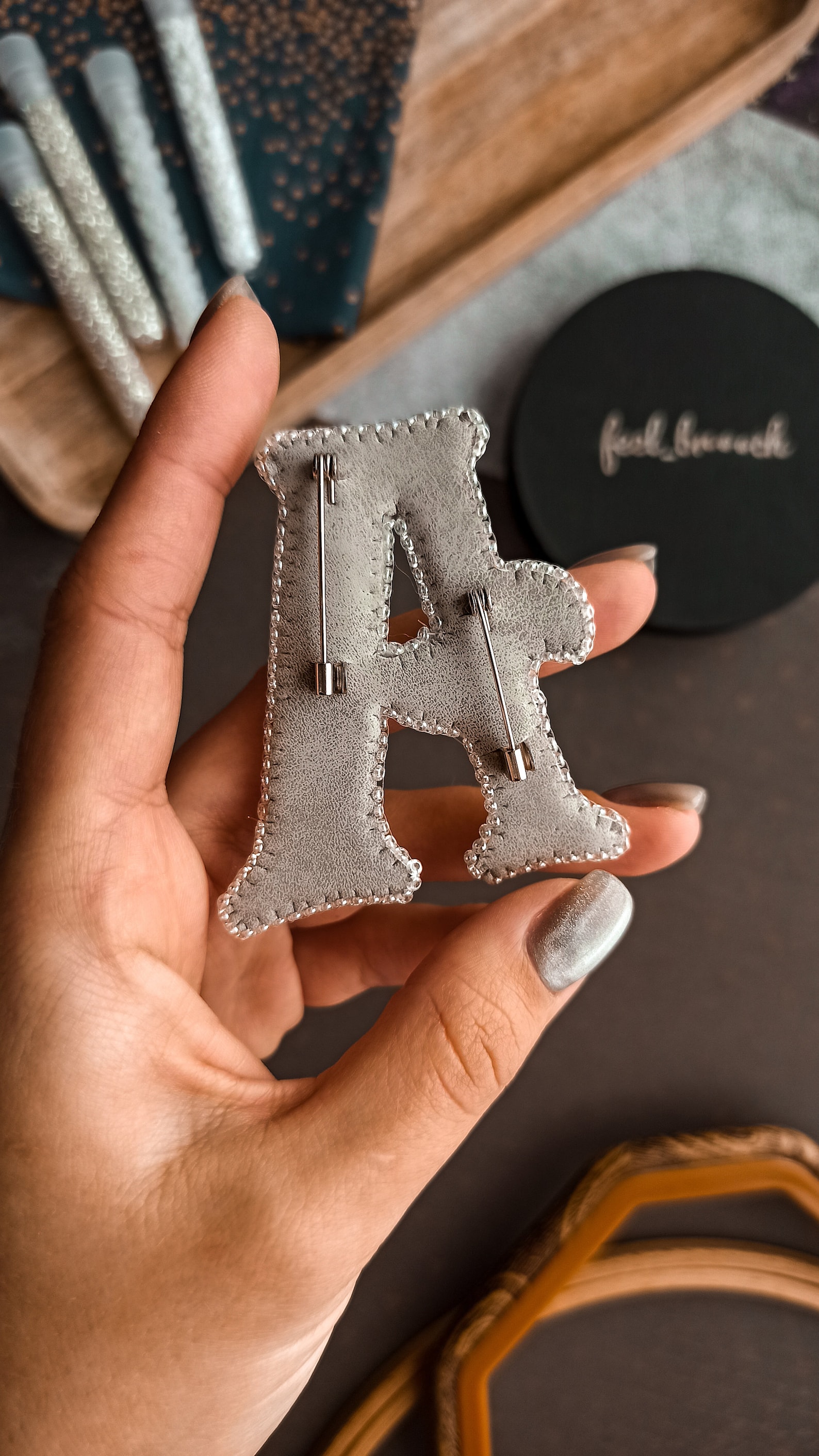 Personalized Jewelry Brooch Name Brooch Letter Name Badge Etsy