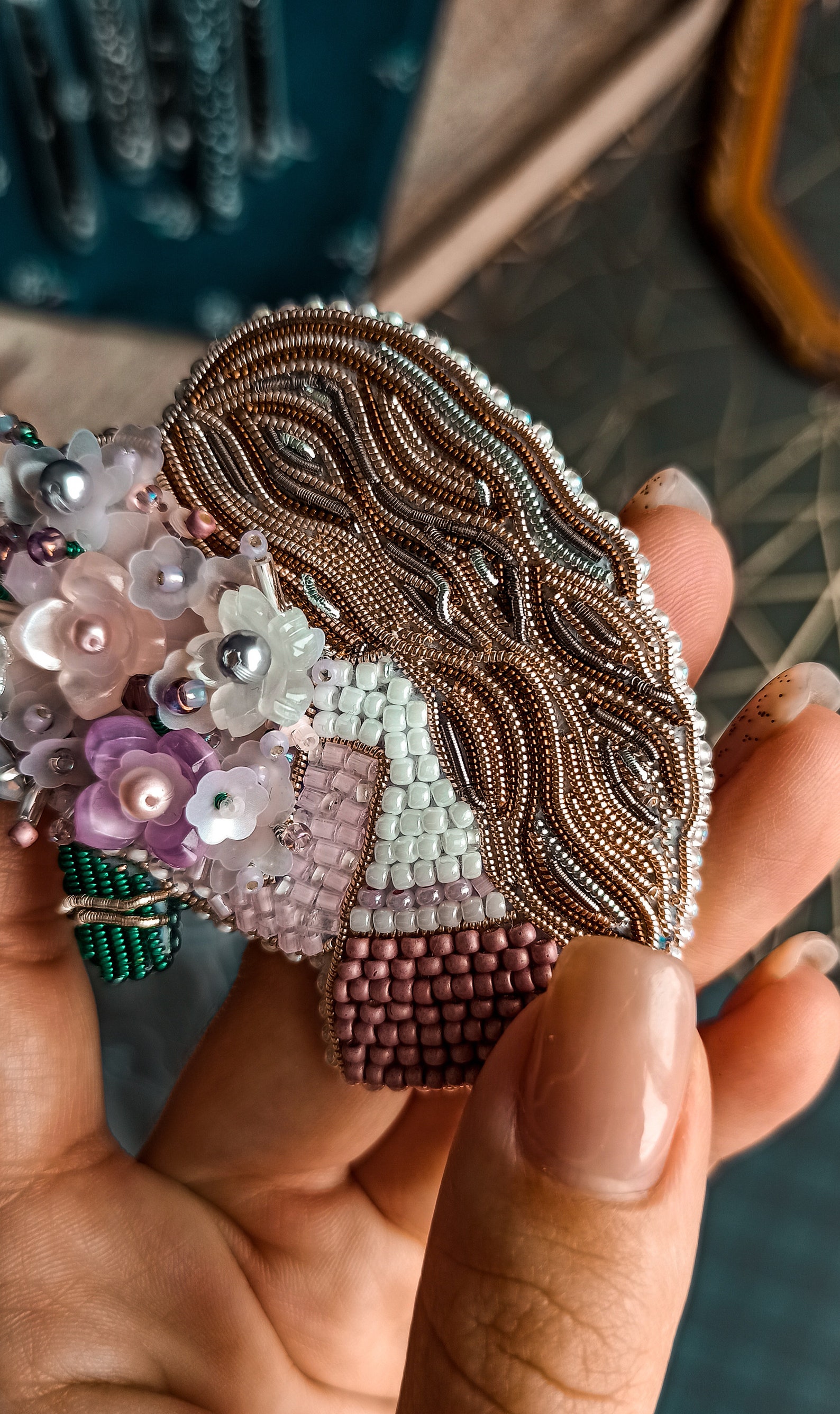 Brooch Silhouette of a Girl Brooch Girl Brooch Girl With a Etsy