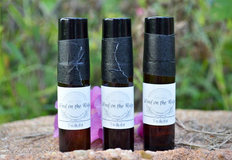 Natural Perfume Oil Wind on the Ridge's twilight 100 Natural Perfumes