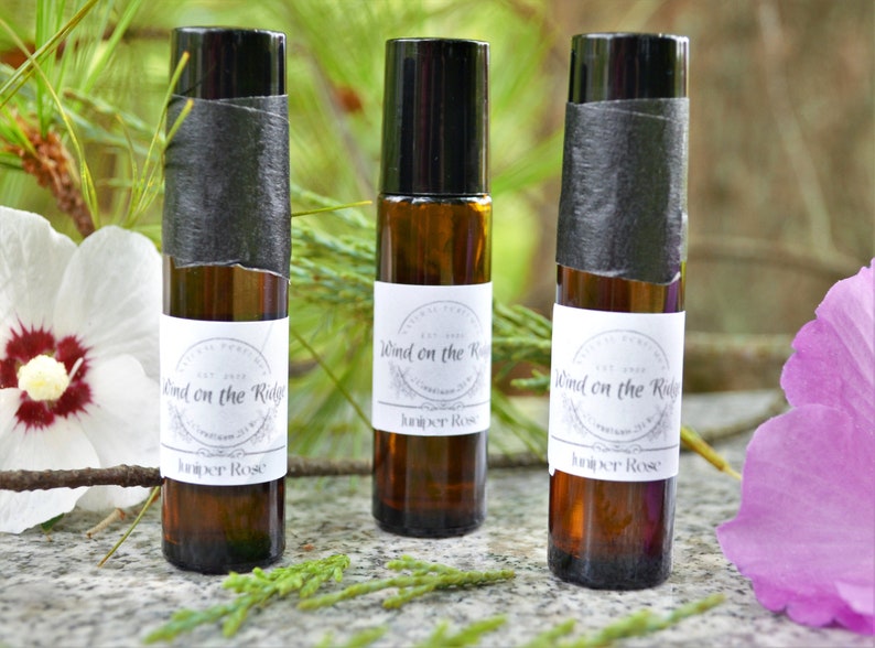Natural Perfume Oil Wind on the Ridge's juniper Rose 100 Natural