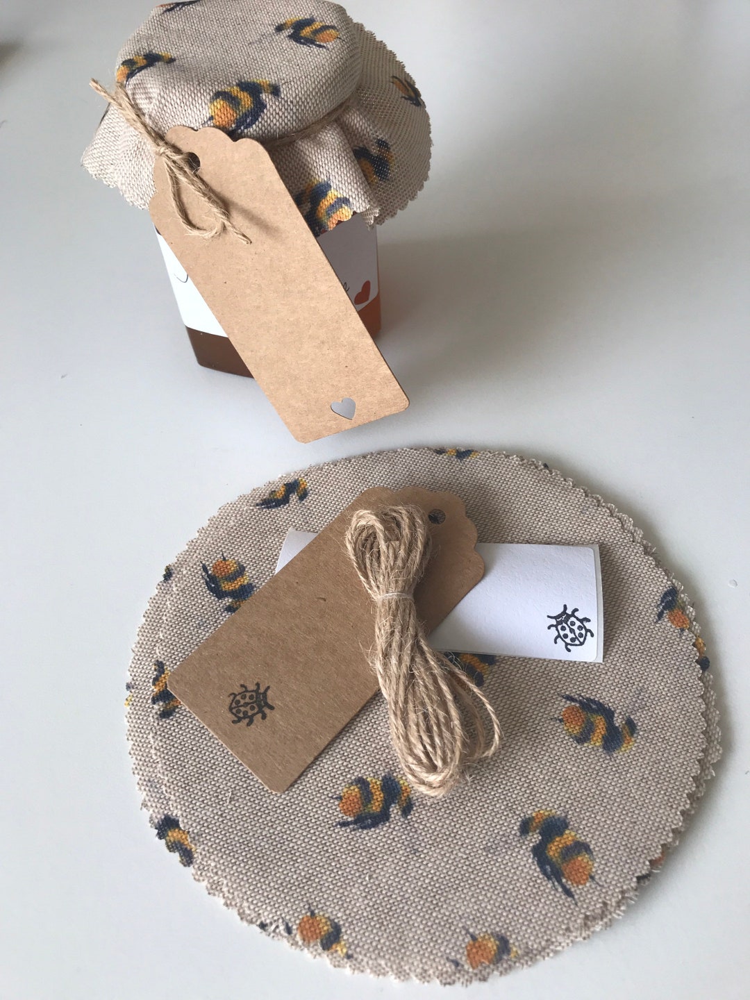 Jam pot covers Set Reusable Eco friendly Zero waste Etsy.de