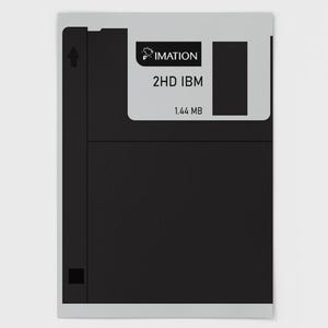 Floppy Disk Poster – Vintage Diskette Art, Retro Computer Art, Classic 3.5&quot; Disk Wall Art, Nostalgic Decor for Tech Lovers, Digital Storage