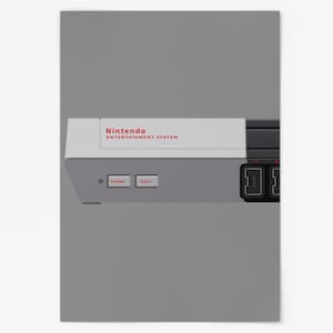 Classic 80s Gaming Console Poster – Retro Video Game Art, Vintage Tech Print, Old School Gamer Decor, Minimalist Wall Art, Custom Gift