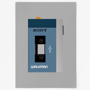 May include: A blue and gray Sony Walkman cassette player with the text "SONY" and "WALKMAN" on the front.