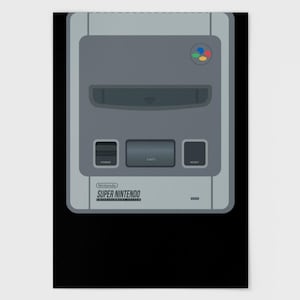 Retro 90s Gaming Console Poster – Classic Super Gaming System Art, Vintage Video Game Print, Old School Gamer Decor, Custom Gift