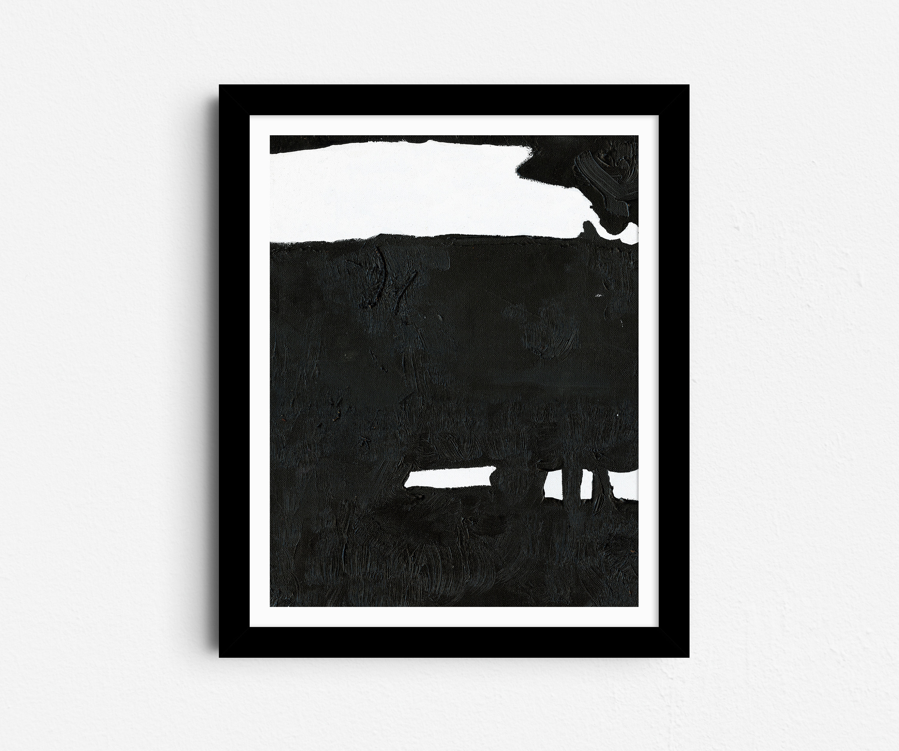 Modern Abstract Print, Black and White Minimalist Wall Art ...