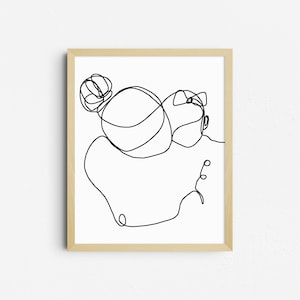 Minimalist Mother with Baby Line Art, One Line Drawing, Girl&#39;s Nursery Print, Mom Holding Child Wall Art