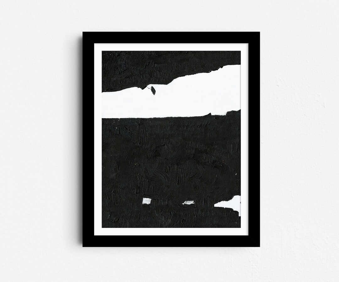 Black and White Wall Art Print, Printable Abstract Modern Textured Art ...