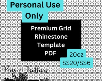 Modelo de strass de grade premium somente para uso pessoal PDF, 20 onças