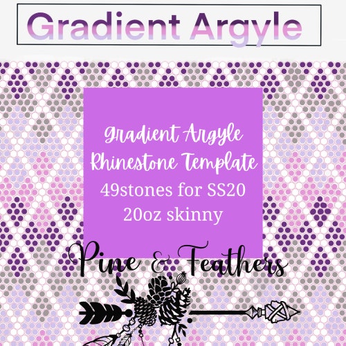 Double Argyle Rhinestone Template 49 Stones per Row SS20 Etsy