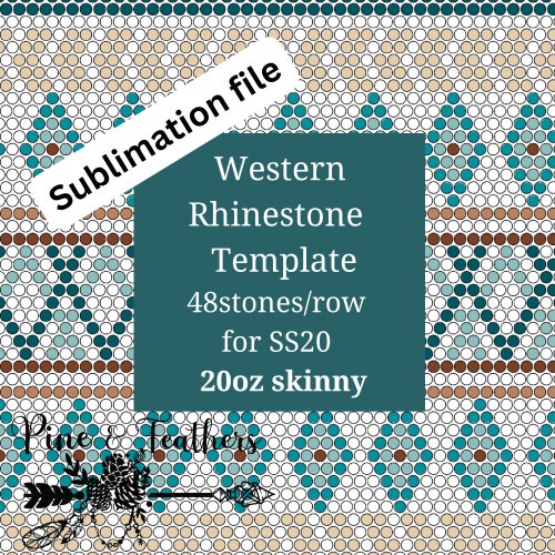Western Rhinestone Template 66 Stones per Row SS16 30oz - Etsy