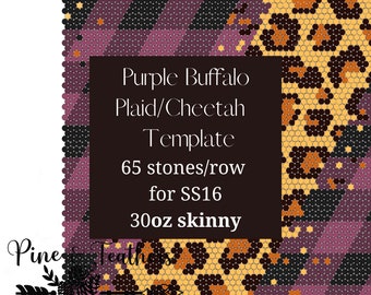Buffalo Plaid Gepard Strass Template 65 Stones 30oz SS16